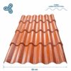 Acotaciones-Lamina-Estructural Plastiteja lámina San Juanico modelo estructural color terracota con diseño de tejas cuadradas de polietileno. Medidas de 1 hasta casi 8 metros