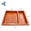 Acotaciones-Lavadero-CobijeroPileta Lavadero con pileta de polietileno de baja densidad modelo Cobijero San Juanico con medidas de 96cm x 80cm y tallador suave.