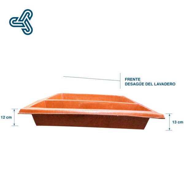 Acotaciones-Lavadero-CobijeroPiletaLAT Lavadero de polietileno con pileta integrada modelo Cobijero San Juanico de 96cm de ancho por 80cm de largo.