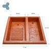 Acotaciones-Lavadero-InfonavitPileta Lavadero de polietileno compacto con pileta integrada modelo Infonavit San Juanico, medidas 77cm de ancho por 67cm de largo.