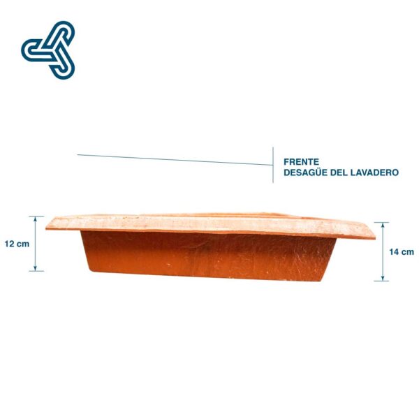 Acotaciones-Lavadero-InfonavitPiletaLAT Lavadero de polietileno compacto con pileta integrada modelo Infonavit San Juanico, medidas 77cm de ancho por 67cm de largo. 14cm de profundidad