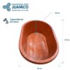 Tina-60L-San-Juanico-Medidas Tina de polietileno de baja densidad San Juanico de 60 litros con medidas 83cm de largo, 55cm de ancho y 30cm de profundidad.