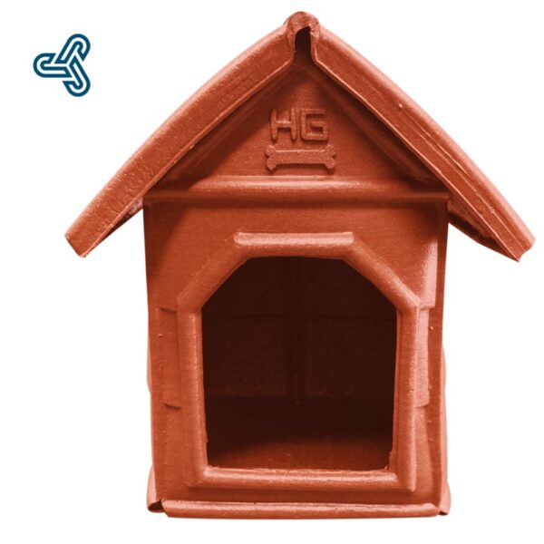Casa-Perro-Chica-San-Juanico-Polietileno Casa de perro chica marca San Juanico fabricada en polietileno de baja densidad color terracota con dimensiones 50x63x60cm.