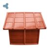 Casa-Perro-Grande-San-Juanico-Costado Casa de perro de gran tamaño marca San Juanico, fabricada en polietileno de baja densidad, color terracota, medidas 84cm ancho x 94cm fondo.