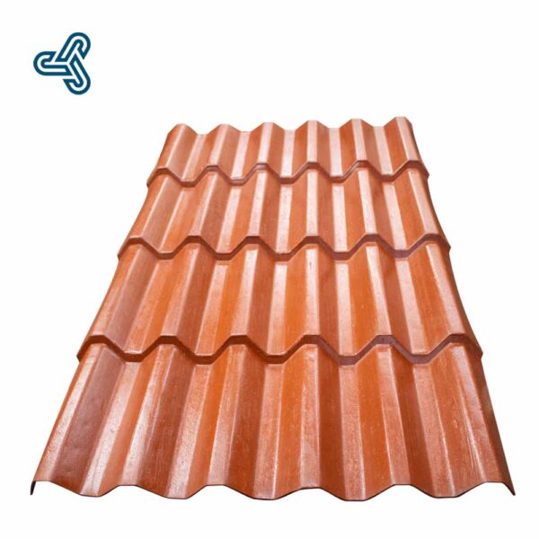 IMG_6174-Lamina-Estructural Plastiteja lámina San Juanico modelo estructural color terracota con diseño de tejas cuadradas de polietileno. 4 Tejas